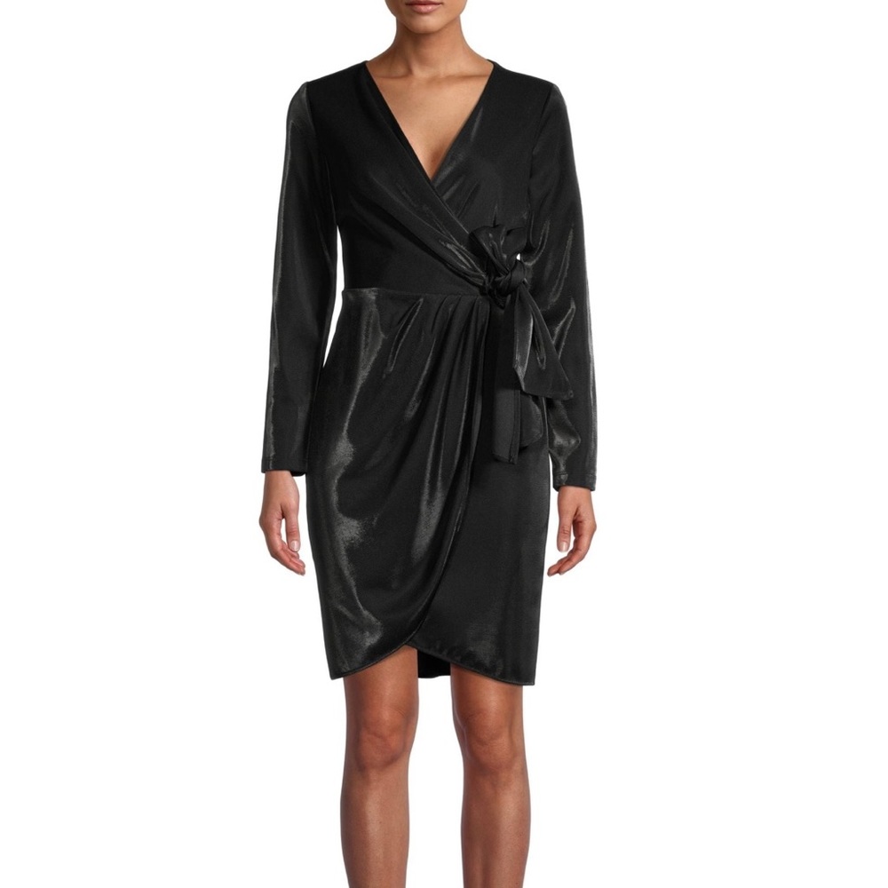 NWT JULIA JORDAN Long-Sleeve Wrap Dress